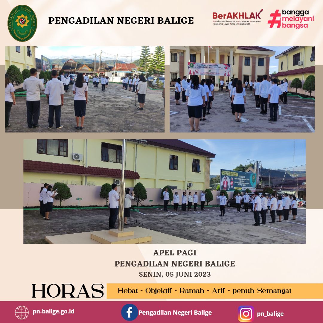 Apel Pagi PN Balige Pada Hari Senin 05/06/2023